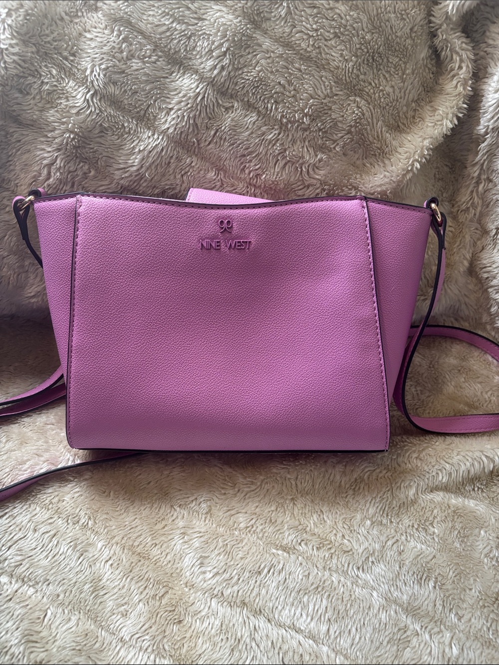 Nine West Lilac Pebbled Crossbody Bag